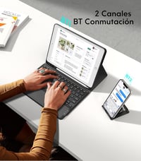 iPad 9. generációs billentyűzet tok érintőpaddal, Earto BT spanyol 4