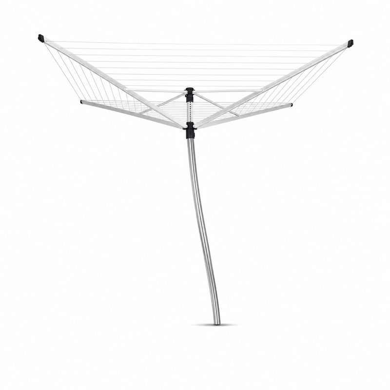 Uscător de rufe exterior Brabantia Lift-O-Matic, 60 m lungime fir, 295 cm — defect, funcționează parțial: stâlp de susținere îndoit (stare: vezi a 2-a poză)