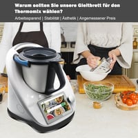 Placă glisantă cu role pentru Thermomix TM6 TM5 - Suport culisant acrilic negru pentru robotul Vorwerk 7
