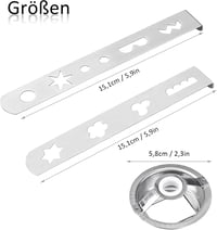 Thirei 8 mintás süteménykiszúró készlet - 3 db rozsdamentes acél keksz forma 3