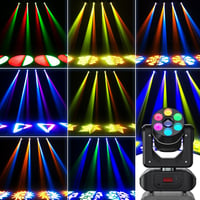LED Moving Head Fényvető 90W RGBW Távirányítós Diszkófény 8 Mintával 4