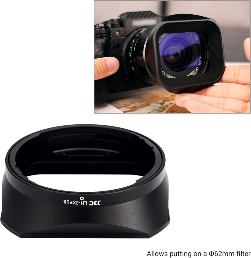 Fujifilm XF18mm F1.4 objektívhez JJC fém napellenző lencsevédővel