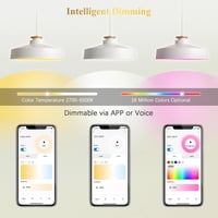 DiCUNO GU10 Okos LED Izzó 5W - WiFi Spotlámpa Alexa és Google Home Kompatibilis, 320LM, Fényerőszabályozható, 16 Millió Szín, Meleg/Hideg Fe 3