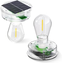 BUCASA 8 cm-es Napelemes Kerti Lámpa Alkatrész Szett - 2 db Átlátszó LED Fedél Panel, IP65 Vízálló Cseretető Kültéri Szolár Lámpákhoz 1