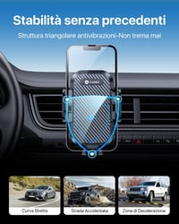 Andobil Autós Telefontartó Szellőzőrácsra - 360° Forgatható, Stabil Rögzítés, iPhone 14/13/12, Samsung, Huawei, Xiaomi Készülékekhez 7