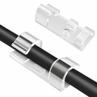 URAQT Kábelrendező Csipesz 80 db, 7 mm Öntapadós Kábeltartó Kapocs USB, TV — törött elemek a csomagban nélkül (állapot: lásd a 2. képet) 1