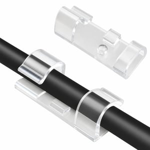 URAQT držači za kabele 80 kom, 7 mm samoljepljive kopče za USB, TV — bez oštećenih elemenata u pakiranju (stanje: vidi 2. sliku)