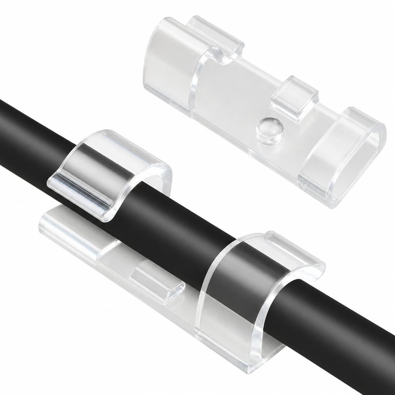 URAQT Kábelrendező Csipesz 80 db, 7 mm Öntapadós Kábeltartó Kapocs USB, TV — törött elemek a csomagban nélkül (állapot: lásd a 2. képet)