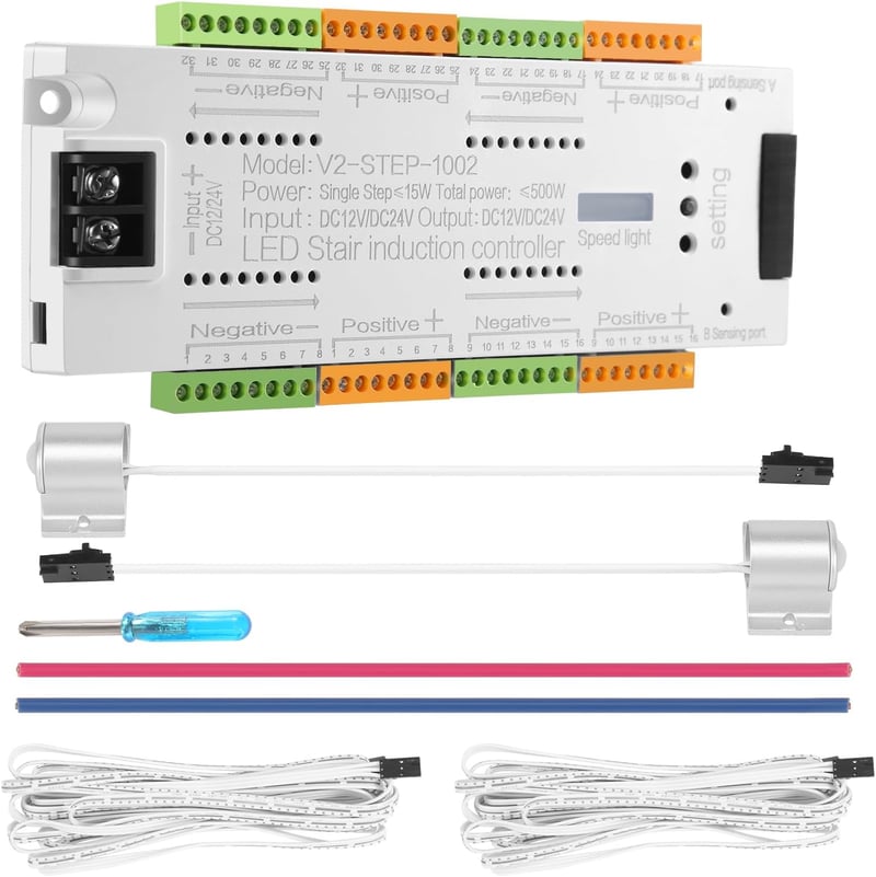 Xiaomi LED mozgásérzékelős szalag, 32 fokozatú fényerő, beltéri éjjeli fény, 12V/24V (fehér/piros)