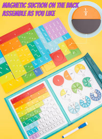 BLOOOK Mágneses Montessori Törtek Készlet - Matematikai Oktatóeszköz Általános Iskolásoknak 4