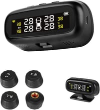 Jansite TPMS autó gumiabroncs nyomásmérő szolár panel USB 4 szenzor 1
