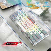 AULA 60%-os RGB Mechanikus Gamer Billentyűzet, Hot-Swap, Piros Kapcsolók 3