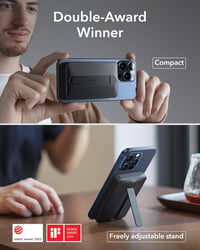 ESR HaloLock Mini mágneses powerbank iPhone-hoz, 5000 mAh, állvánnyal, fehér 2