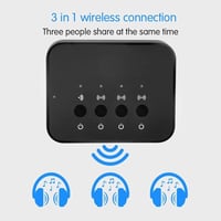 B&W 107 Bluetooth audio splitter - 3,5mm-es, fekete, 3 kimenetes adapter 2