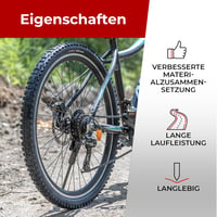 Fincci MTB Kerékpár Külső Gumi 26" x 1.95 + 2 db Belső Tömlő - Fekete Összehajtható Köpeny Hegyi Biciklihez, E-Bike-hoz 60 TPI 5