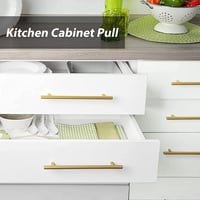 goldenwarm 15 db Arany Szekrényfogantyú 64 mm - Rozsdamentes Acél Bútorfogantyú Konyhaszekrényhez, Fiókhoz, Szekrényajtóhoz - Elegáns, Tartó 6