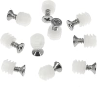 DDHOMIN 100 db Műanyag Zsanér Tipli Készlet Csavarokkal - Ajtózsanér Javító Dübel Szett Fehér Nylon Bővítő Tiplik M4x8 mm 1