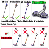 Dyson Digital Slim V12 Fluffy kompatibilis motoros padlókefe mikroszálas kendővel 3