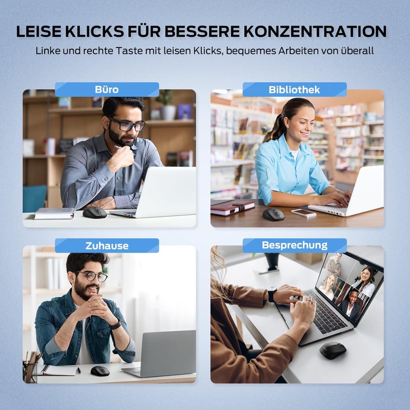 iClever Vezeték Nélküli Bluetooth Egér - Újratölthető, Csendes, 4 DPI Beállítással, USB-C, Windows/macOS/ChromeOS Kompatibilis
