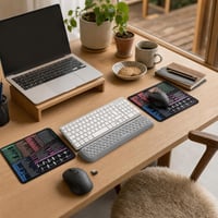 Pachet Confort PC: tastatură wireless + mouse wireless + 2 mousepad-uri + suport încheietură L 1