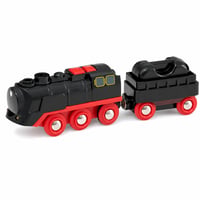 BRIO World 33884 Akumulatorska parna lokomotiva sa spremnikom za vodu – neispravna — neispravna, djelomično radi: pokrene se, a zatim stane (stanje: vidi 2. sliku) 1
