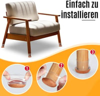 OCONDA 24 db Fekete Szilikon Széklábvédő Sapka Filcbetéttel - Ferde Széklábakhoz, Kopásálló Padlóvédő, 20-30 mm Átmérőjű Lábakhoz 5