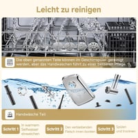 AAOBOSI 3000W 3-in-1 Elektromos Húsdaráló - Rozsdamentes Acél Húsőrlő 4 Tárcsával, Kockázó és Kolbásztöltő Funkcióval 9