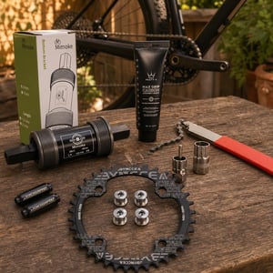 Set za servis pogona: osovina + alat za lanac + pasta + regulator + 32–38T pogon + lanac