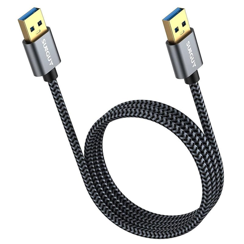 SUNGUY USB 3.0 Férfi-Férfi Kábel Nyomtatókhoz és Laptopokhoz, 5 Gbit/s, Szürke