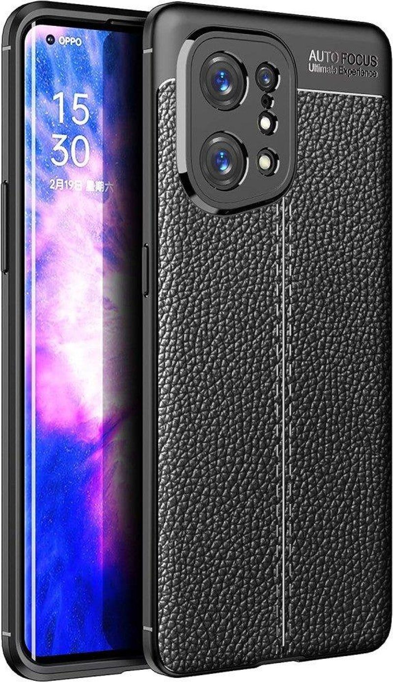 OPPO Find X5 karbon mintás védőtok - CruzerLite fekete ütésálló tok
