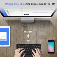 VBESTLIFE 7 colos ultravékony Bluetooth billentyűzet érintőpaddal, Android és Windows tabletekhez 2