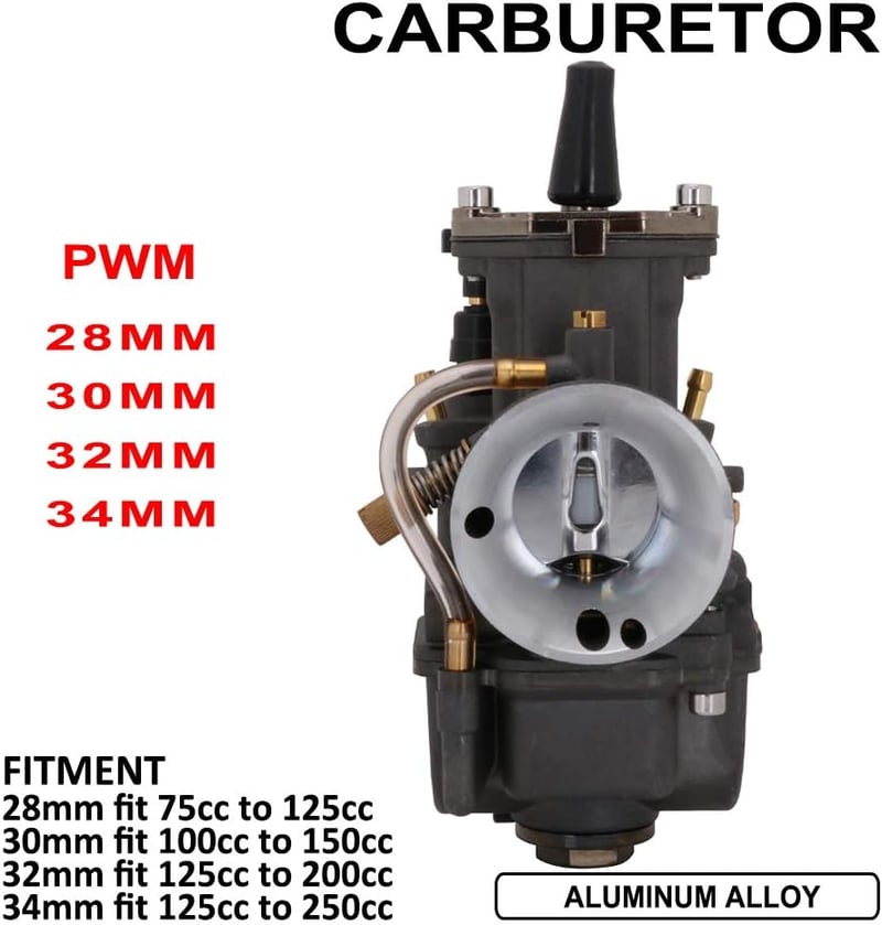 PWK 30mm Karburátor JFG RACING Motorokhoz - GY6 100-150cc 2T/4T Kompatibilis, Sötétszürke