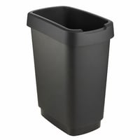 Kuchynský odpadkový kôš Rotho Salsa s vekom, 25 litrov, čierny plast — Výkyvné veko chýba (stav: pozri 2. obrázok) 1