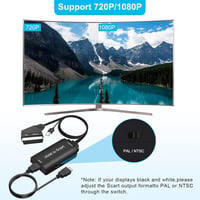 AMANKA HDMI-SCART Átalakító Adapter Full HD 1080P Videó-Audió Konverter HDMI és SCART Kábellel HDTV, STB, VHS, Xbox, PS3, Sky, DVD, Blu-ray  5