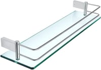 Sayayo Rozsdamentes Acél Fürdőszobai Polc Korláttal, 50 cm, Szálcsiszolt Kivitel, Falra Szerelhető, Könnyű Telepítés, Fürdőszobai Tárolás 1