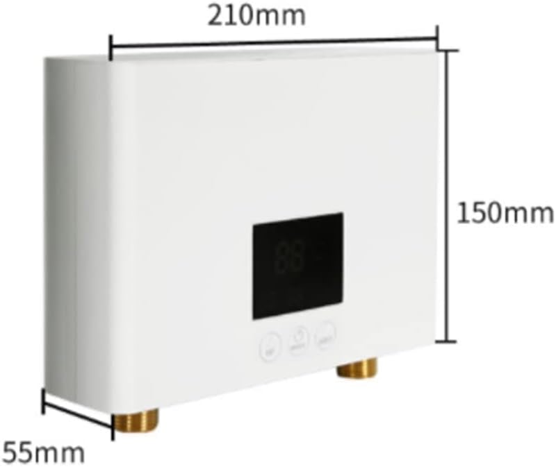 Mulcort 3 kW-os Átfolyós Vízmelegítő LED Kijelzővel - Tartály Nélküli Elektromos Mini Bojler 3 Fokozatú Hőmérséklet-szabályozással és Távirá