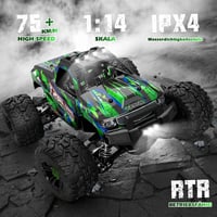 RC Távirányítós Autó 1:14 Méretarány, 75+ km/h Sebesség, 4WD Terepjáró, 2 Akkumulátor, 7 LED Fény, 2.4GHz Összkerékhajtás, 8- 3