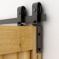 Fekete 92cm-es Tolóajtó Vasalat Szett 2db 43cm Széles Faajtóhoz 4
