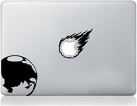 Apple MacBook Fekete Föld és Aszteroida Matrica - Laptop Dekoráció 1