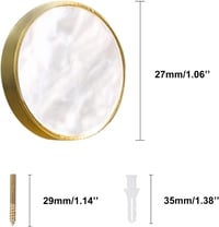 Elegáns réz bútorfogantyú szett - 4 db modern fiókgomb 27mm 2