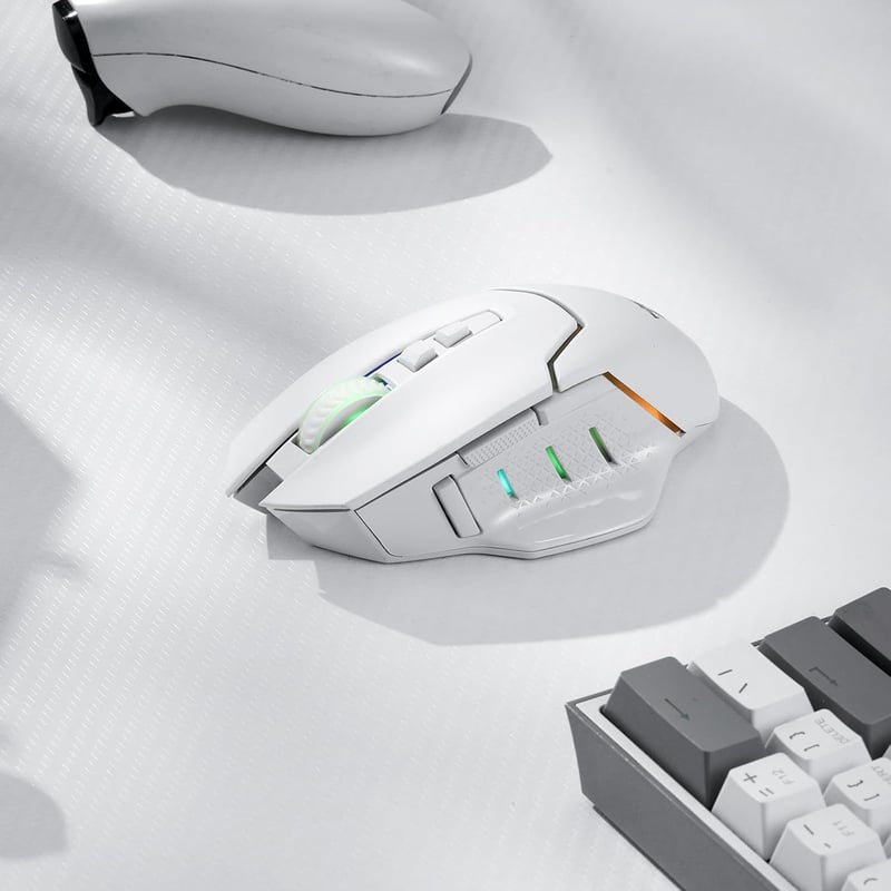 Redragon M690 PRO Vezeték nélküli Fehér Gamer Egér 8000 DPI 8 Makrógombbal