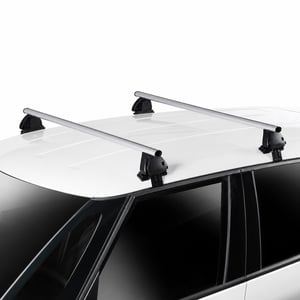 Bare transversale portbagaj Green Valley Easy One EV din aluminiu cu picioare preasamblate — lipsesc un șurub și capacele de capăt (stare: vezi a 2-a imagine)