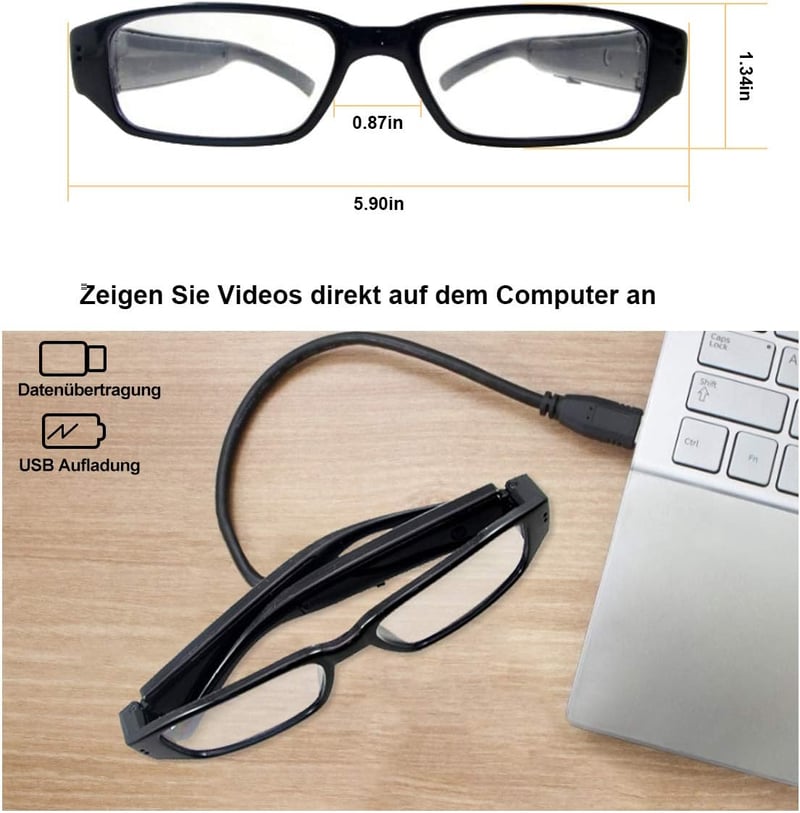 KAMREA Full HD Mini Kamera - Hordozható Rejtett Megfigyelő Kamera Hang- és Videofelvétellel