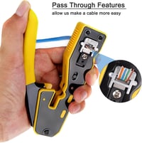 CAT5/6 RJ45 krimpelő fogó készlet 50db átmenő csatlakozóval 5