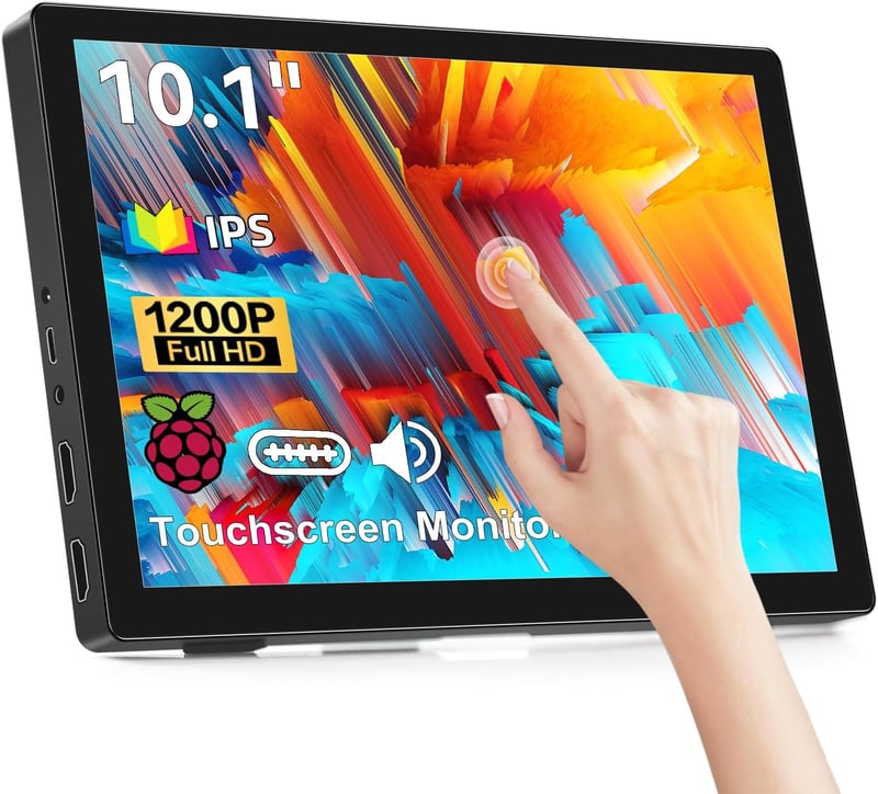 Pisichen Hordozható Monitor 10.1 Hüvelyk Érintőképernyő Full HD 1920x1200 IPS HDMI USB-C PC Laptop PS4 PS5 Xbox