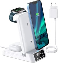 Apple 4 az 1-ben vezeték nélküli töltőállomás iPhone, iWatch és AirPods készülékekhez, 18W gyorstöltővel 1