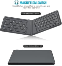 MoKo Összehajtható Bluetooth angol Billentyűzet - Univerzális, Vezeték Nélküli, Újratölthető, Ultravékony, Ergonomikus - iOS, Android, Windows  2