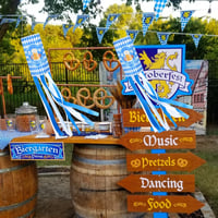 Oktoberfest Bajor Kék Szélzsák Kerti Dekoráció 2db-os Szett 2