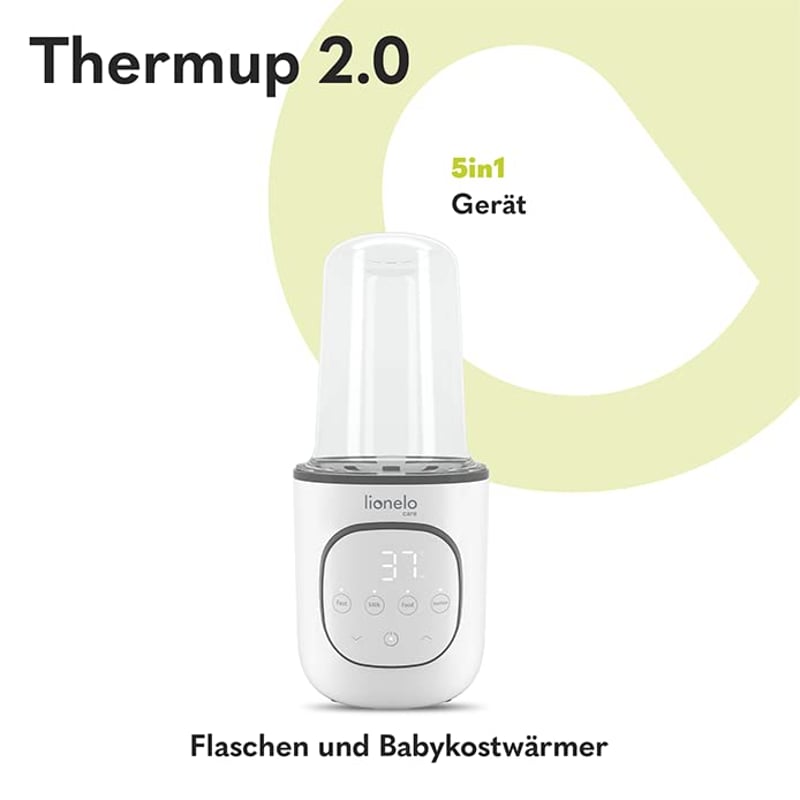 Thermup 2.0 Cumisüveg Melegítő, 5 az 1-ben Bébiétel és Folyadék Melegítő, Sterilizáló, Kiolvasztó Funkció, BPA-mentes, Túlmelegedés