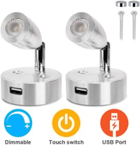 SUPAREE 12V-os LED belső világítás autóba, lakókocsiba, hajóba - 2 db 9